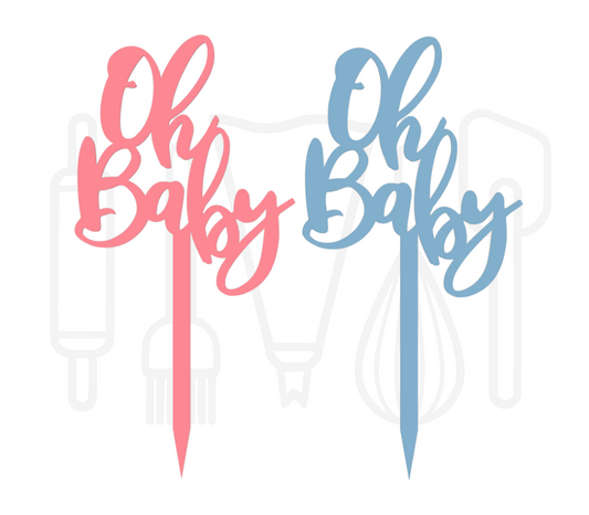 Cocktailprikker - Gender reveal Oh baby