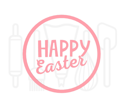 Fondant stempel Happy Easter - 3D Geprint
