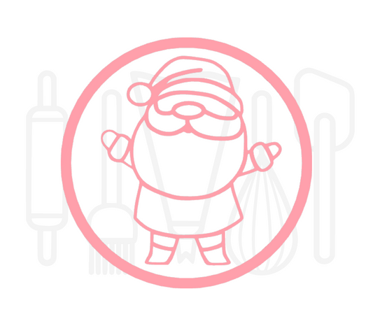 Fondant stempel Kerstman  - 3D Geprint