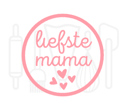Fondant stempel Liefste mama - 3D Geprint
