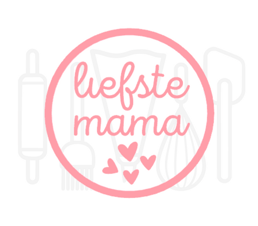 Fondant stempel Liefste mama - 3D Geprint