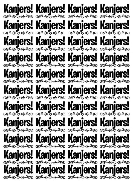 44x "Kanjers!" op Frosty sheet